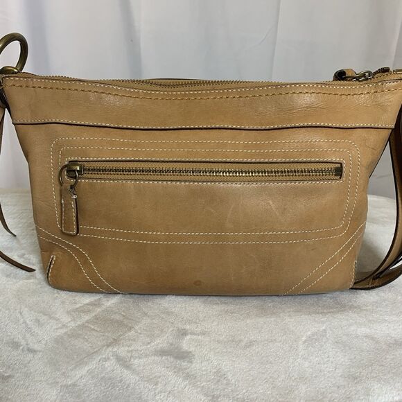 Vintage Coach 10559 Legacy Leather Shoulder Crossbody Bag Natural Camel - Picture 2 of 16